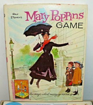 Walt Disney Mary Poppins Merry Go Round Board Game 1964 Complete Whitman