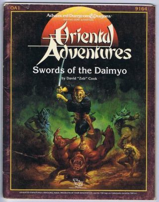Oa1 - Swords Of The Daimyo (oriental Adventures Ad&d Adventure 1986 Tsr 9164)