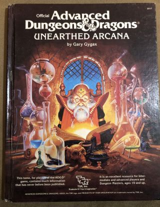 Advanced Dungeons And Dragons Unearthed Arcana 2017 1985 Gygax Tsr Ad&d Vintage