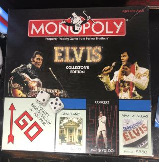 2002 Elvis Presley Collector’s Edition Monopoly Board Game 99 Complete