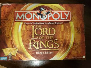 Monopoly The Lord Of The Rings Trilogy Edition Parker Brothers 2003