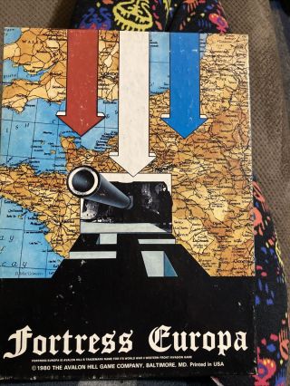 Avalon Hill Wwii Fortress Europa.  Punched