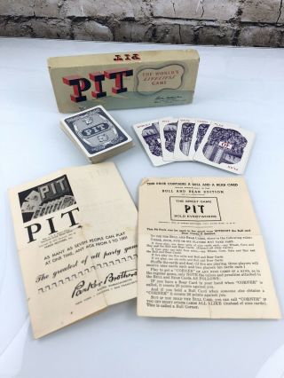 Vintage Antique Card Game Pit 1919 - Parker Brothers