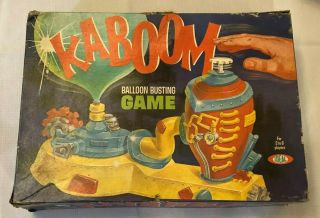 Vintage Ideal Game,  Kaboom,  A Balloon Busting Game 1965/1966 With The Box Usa