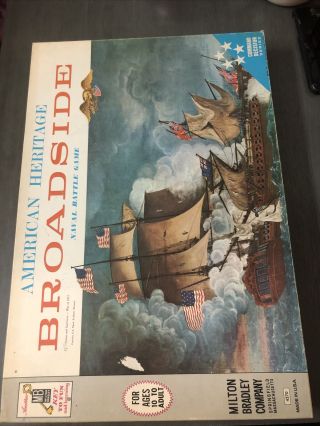 American Heritage Broadside Naval Battle Board Game Milton Bradley