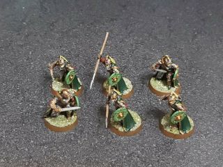 Games Workshop Lord Of The Rings 6x Rohan Royal Guard On Foot Painted Metal