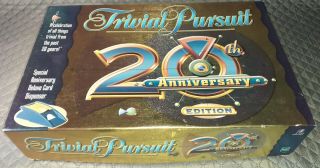 Trivial Pursuit 20th Anniversary Edition Board Game Hasbro 2002