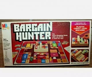Vintage Bargain Hunter Shopping Board Game Milton Bradley 1981