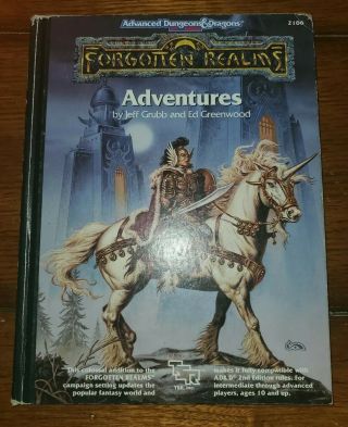 Advanced Dungeons & Dragons Ad&d Forgotten Realms Adventures Tsr 2106 1990.