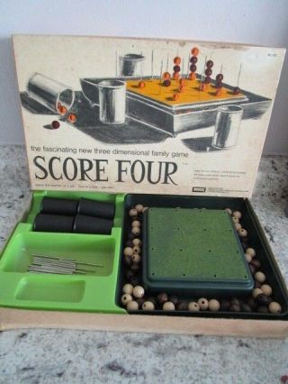 Vintage Score Four Game - Dimensional Tic Tac Toe - 1971 Lakeside Industries