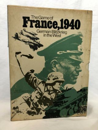 The Game Of France,  1940 German Blitzkrieg In The West Avalon Hill Bookcase Game