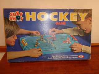 Vintage 1970 Sure Shot Hockey Game By Ideal