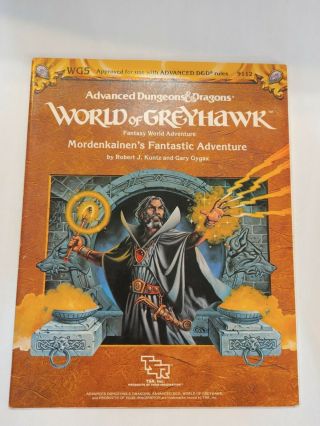 Ad&d World Of Greyhawk Module Wg5: Mordenkainen 