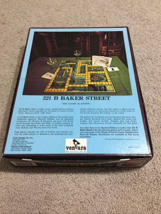 221b Baker Street The Master Detective Board Game Sherlock Holmes 1977 Vintage 2