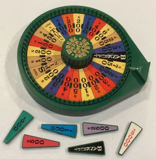 1986 Vintage Wheel Of Fortune Deluxe Edition Game Wheel And Extra Tiles