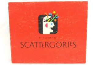 1988 Milton Bradley Scattergories Game Family Fun Fast Paced Thinking Mind Dice