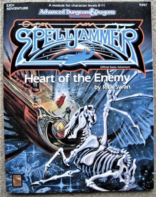 Ad&d 2nd Ed Spelljammer Heart Of The Enemy With Shadowspace Map,  Very Good