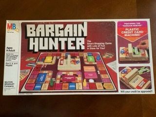 Vintage Bargain Hunter Board Game 1981 Milton Bradley 4109