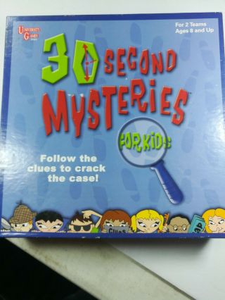 30 Second Mysteries For Kids Game By University Games