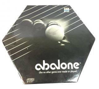 Galoob Abalone Board Game Marble Black And White Strategy 7360