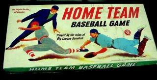 Vintage 1948 Home Team Baseball Game - Board Game - By Selchow & Righter Co.