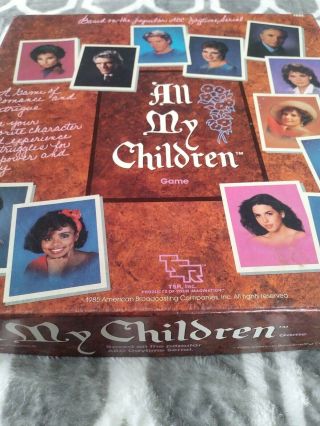 Vintage " All My Children " Board Game By Tsr - 1985 Edition - 100 Complete