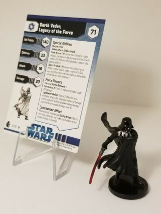 Star Wars Miniatures: Darth Vader,  Legacy Of The Force - Ie 12 W/ Card