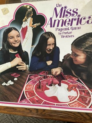 Vintage Miss America Pageant Board Game - 1974 Parker Brothers Usa Made
