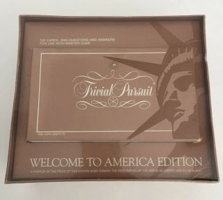 Trivial Pursuit Master Game Addition " Welcome To America Edition " 1985