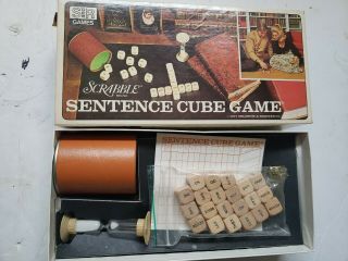 1971 Scrabble Sentence Cube Game Word Combination Dice Complete