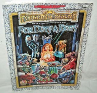 Forgotten Realms: For Duty & Deity Ad&d Dungeons & Dragons 9574 Tsr Planescape