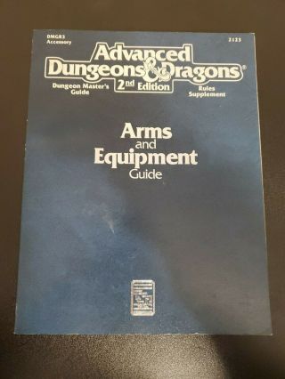Ad&d 2nd Ed.  Arms And Equipment Guide Dungeon Master 