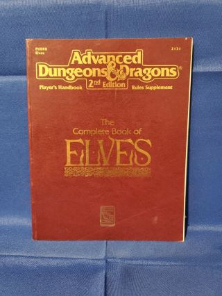 Ad&d The Complete Book Of Elves - Tsr