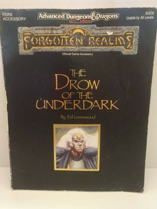 Ad&d Forgotten Realms The Drow Of The Underdark By Ed Greenwood