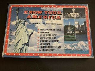 Know Your America “the Fun Way To Learn More About The U.  S.  A.  ” Game