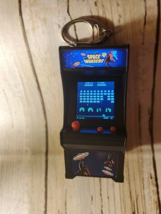 Retro Tiny Arcade Space Invaders Mini Handheld Game Keychain