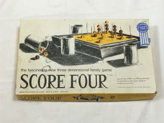 Score Four - 1968 Funtastic Strategy Family Board Game - Complete