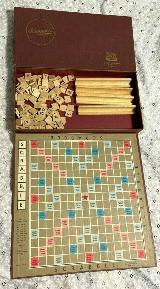 Vintage 1976 " Scrabble " Board Game By Selchow & Righter Co Complete Made In Usa