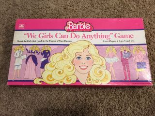 Vintage The Barbie We Girls Can Do Anything Game Mattel 1986 Complete