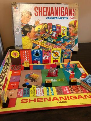 Vtg 1966 Milton Bradley Shenanigans Board Game Carnival of Fun 2