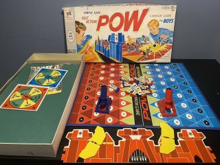 Vintage 1964 Milton Bradley Pow Cannon Board Game 100 Complete