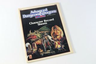 Vintage 9264 Advanced Dungeon & Dragons Ad&d Tsr 2nd Character Record Sheets