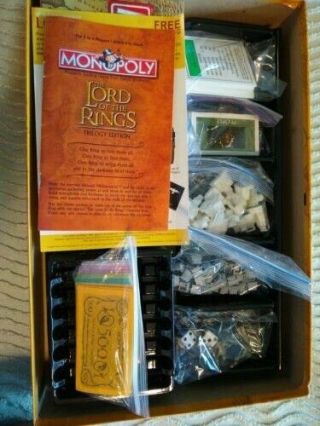Monopoly Lord Of The Rings Trilogy Edition 2003 - COMPLETE Plus extra parts 3