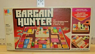 Vintage 1981 Milton Bradley Bargain Hunter Board Game Complete Set 4109