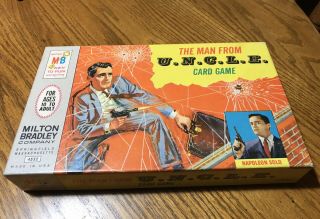 Vintage 1965 The Man From U.  N.  C.  L.  E.  Milton Bradley Card Game Complete