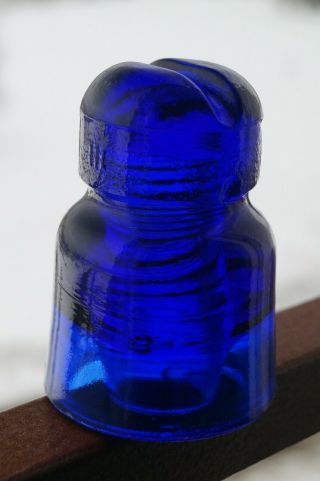 Rich Cobalt Blue Glass Insulator Cd 565.  1 Made In Ussr Soviet Russian
