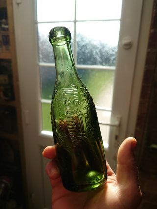 Stratford - On - Avon W.  E Smith Bottle Glass Green
