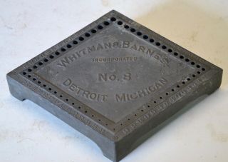 Vintage Whitman & Barnes No.  8 Drill Gage Bit Index Holder Detroit Michigan