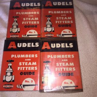 4 Audels Books Modern Plumbers And Steam Fitters Guide (books) No.  1 - 4