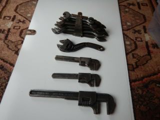 Antique Adjustable Mechanic Automotive Bicycle Wrenches